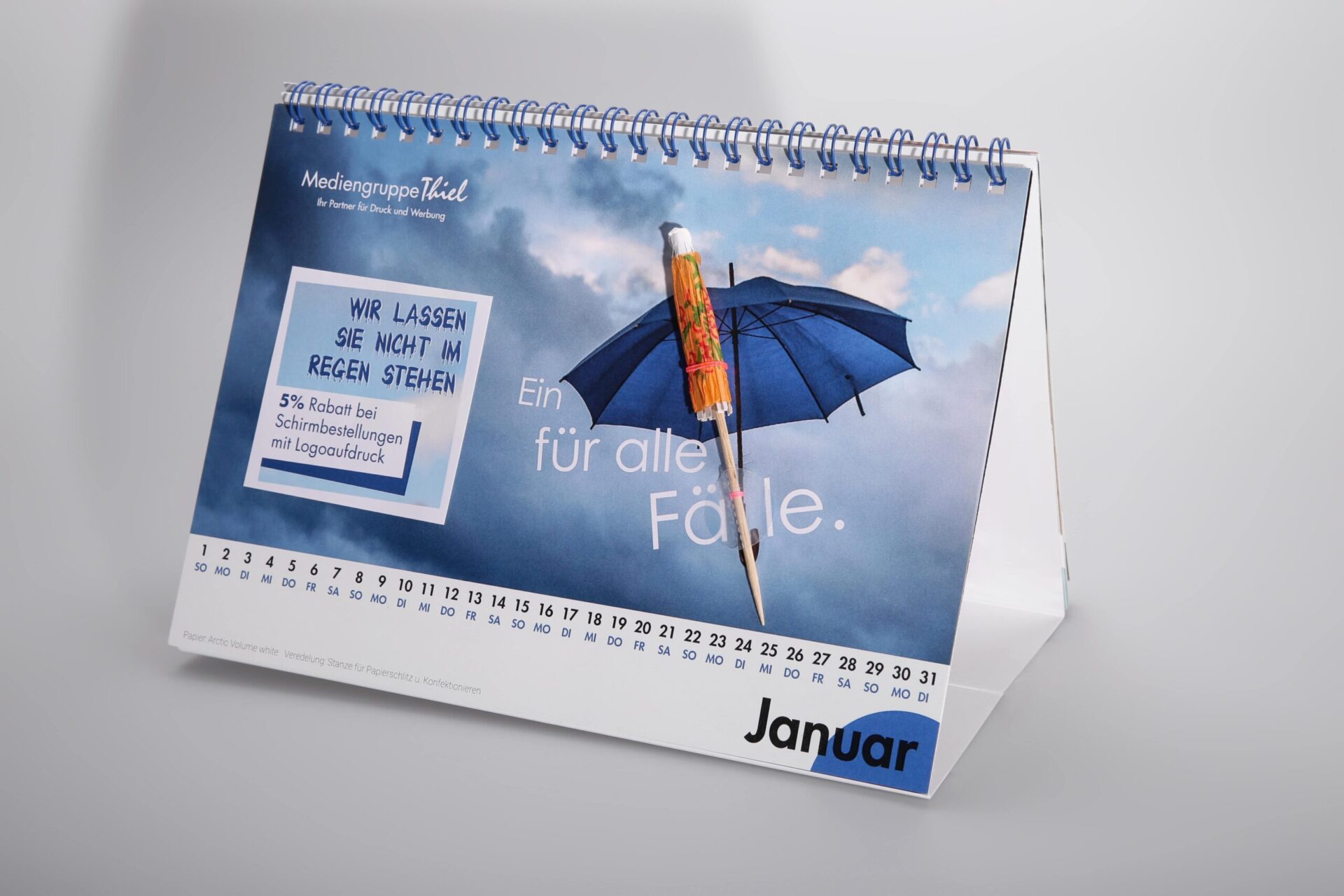 Tischkalender Mediengruppe Thiel Monat Januar