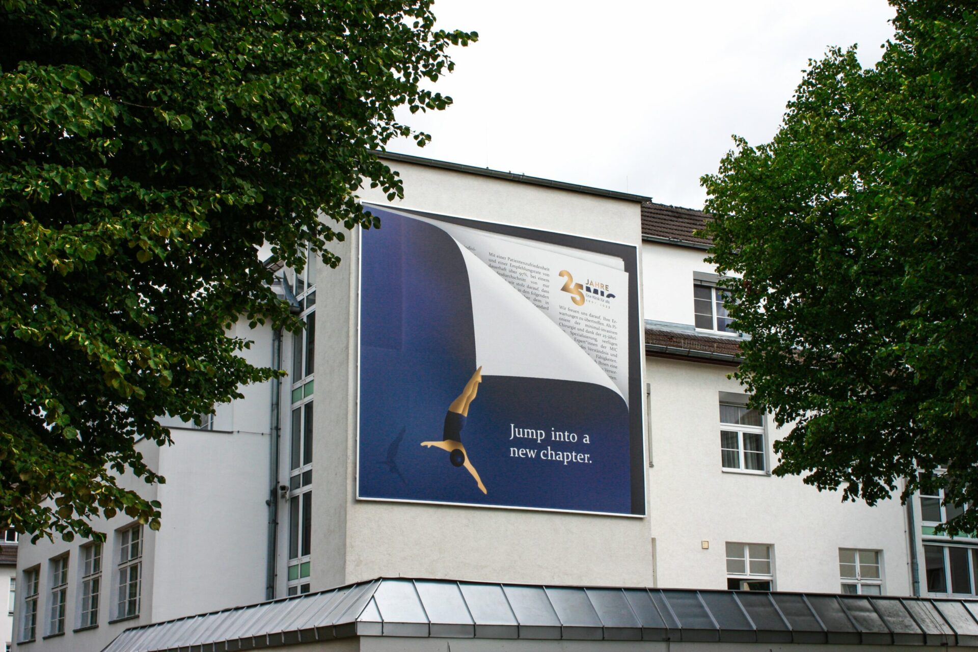 Textil-Spannbanner Aussenwerbung Klinik