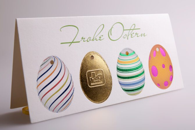 Postkarte mit Motivdruck Frohe Ostern